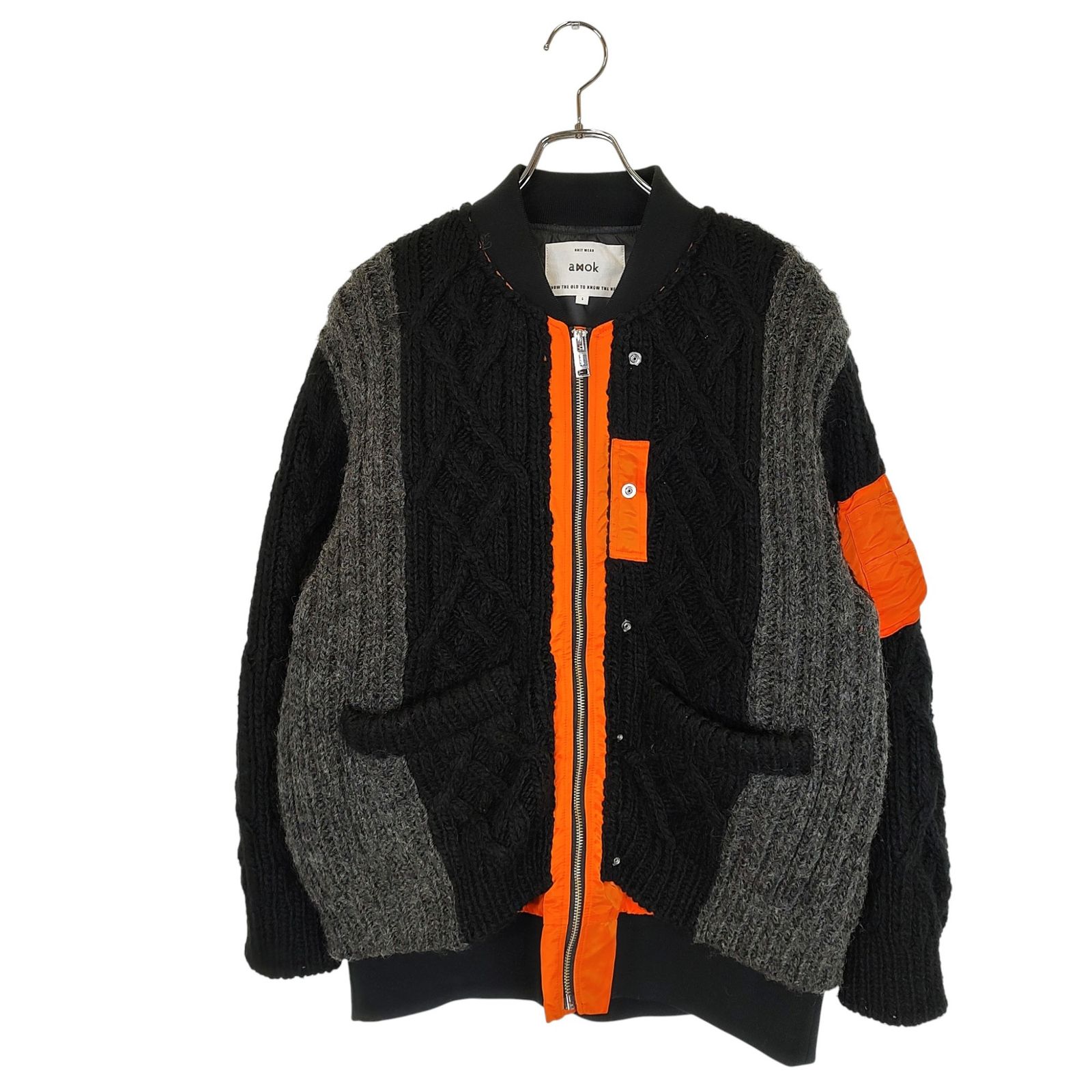 amok アモク MULTI DOCKING BLOUSON MA-1 ニット ドッキング ブルゾン