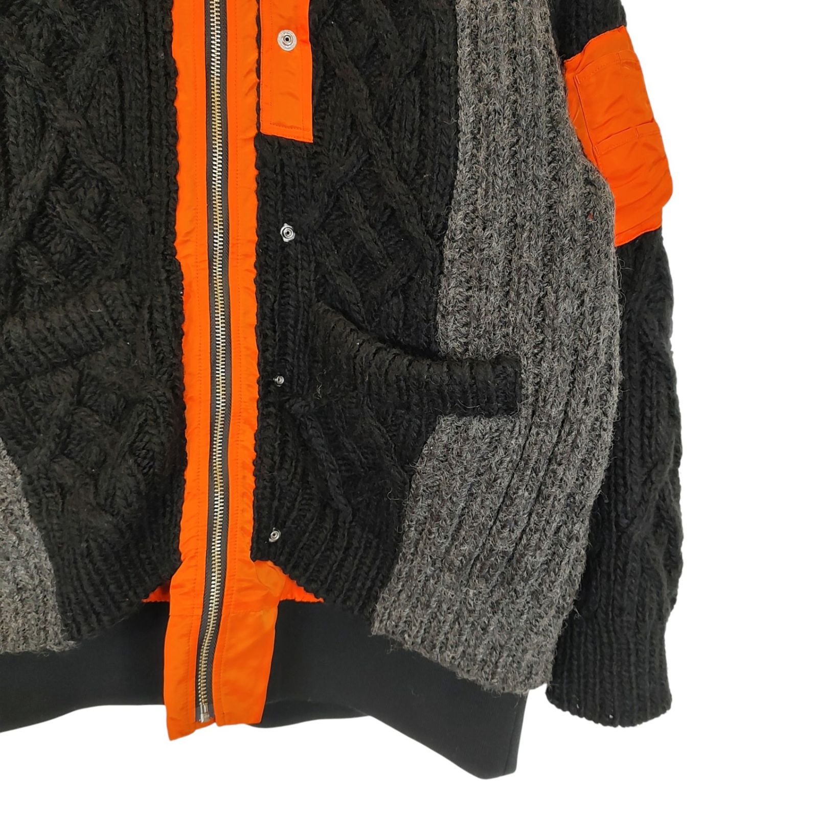 amok アモク MULTI DOCKING BLOUSON MA-1 ニット ドッキング ブルゾン 