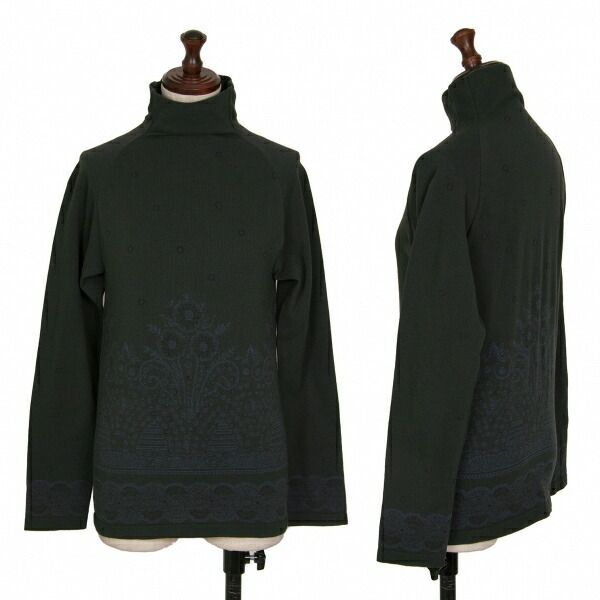 イッセイミヤケ ハートISSEY MIYAKE HaaT エスニック柄ラグランモック