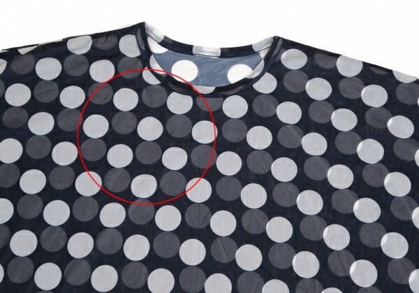 ワイズ Y's ドット柄 カットソー ネイビー×ホワイト 大きめ ２枚組 ワイズ Y's ドット柄 カットソー ネイビー×ホワイト 大きめ 2枚組