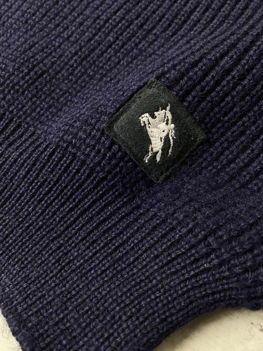 burberrys バーバリーズ コマンドセーター レザーパッチ ウール ニット