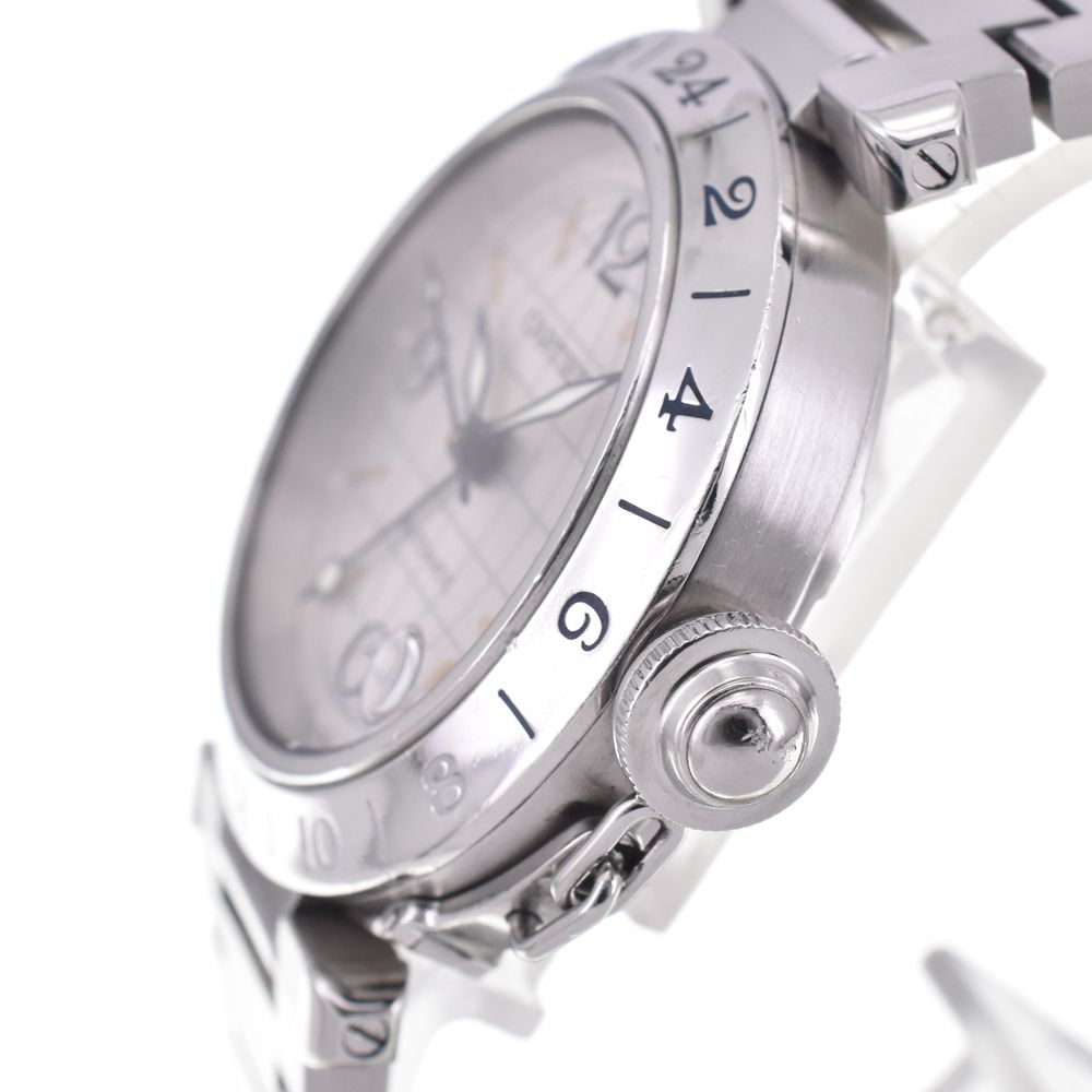 カルティエ Cartier メリディアン GMT デイト 自動巻き シルバー カルティエ CARTIER W31029M7 パシャC メリディアン GMT デイト 自動