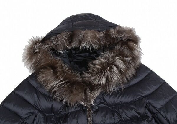 エトレゴ　タヌキファー　ダウンジャケット　ダブル　ダークネイビー　40 エトレゴHETREGO ファー着脱ダウンコート 紺40 - メルカリ