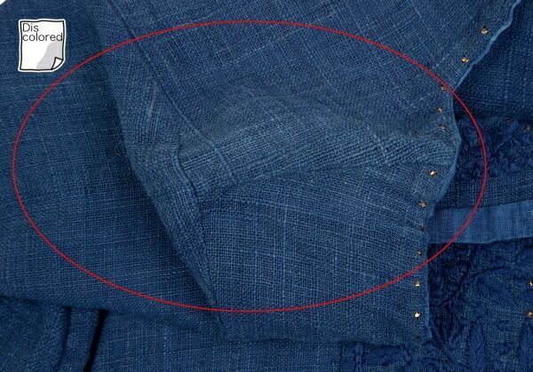 45rpm 45R 藍染刺繍デザインブラウス 青 - メルカリ