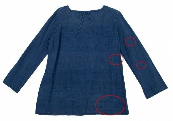 45rpm 45R 藍染刺繍デザインブラウス 青 - メルカリ