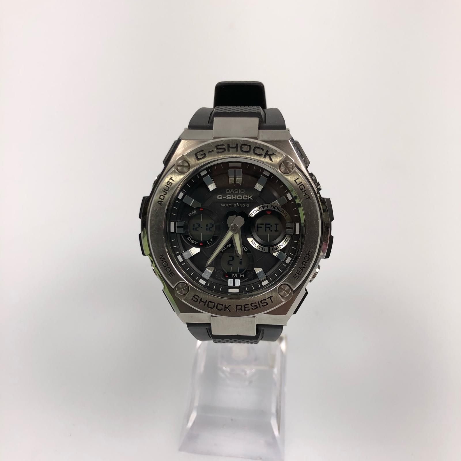 G-SHOCK ジーショック アナデジ電波ソーラー腕時計 G-STEEL GST-W 110-1 AJF シルバー 131