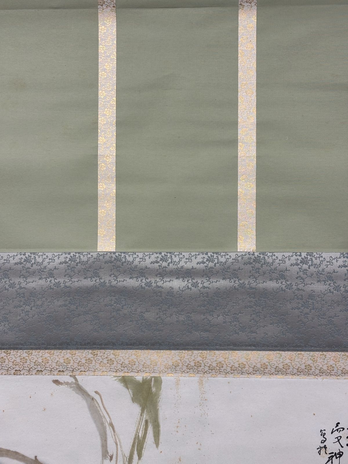  中国絵画 掛軸 陳玉圃 母子図 鶏の親子 設色紙本 中国画家 その他 絵画