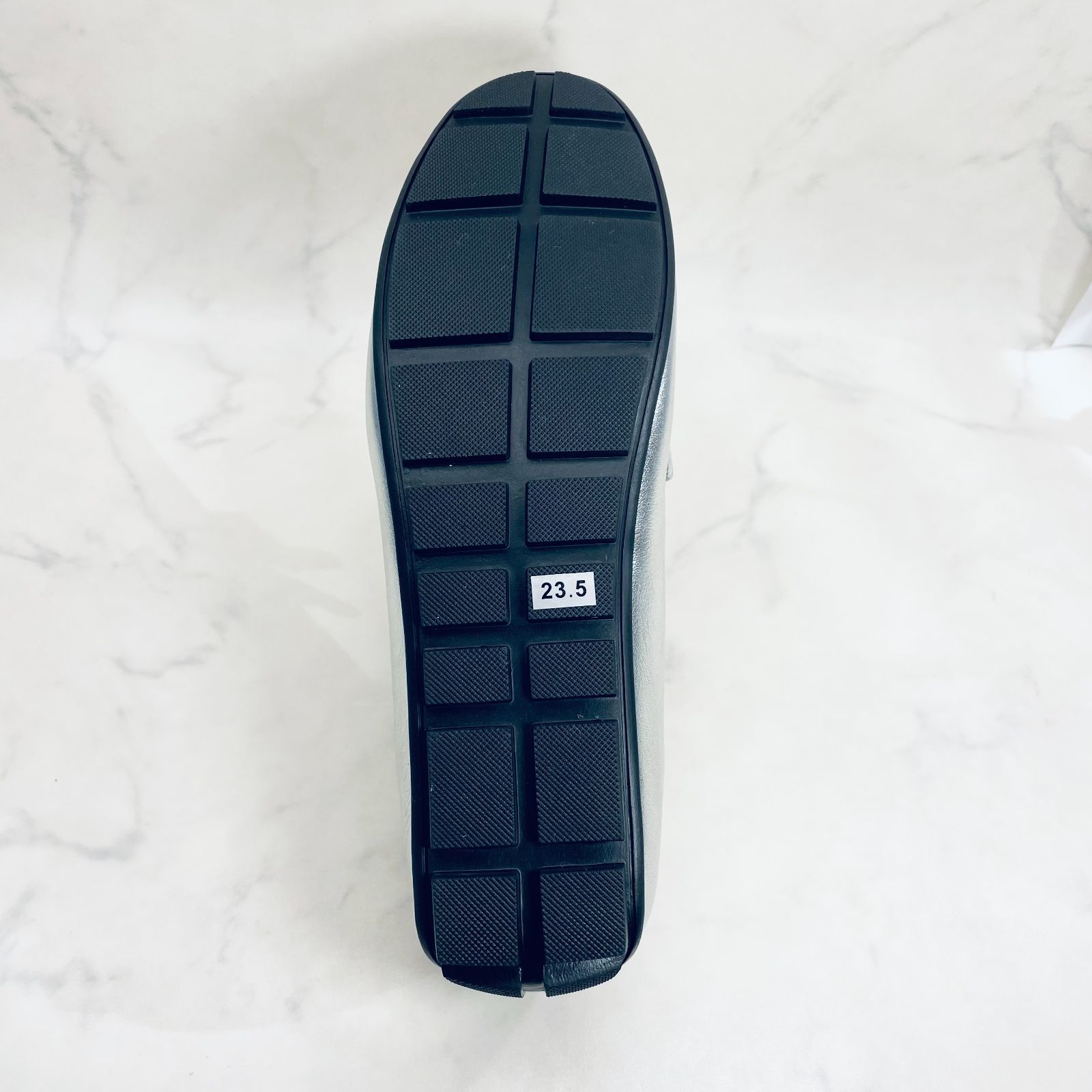 シャーリングモチーフ付きモカシューズ