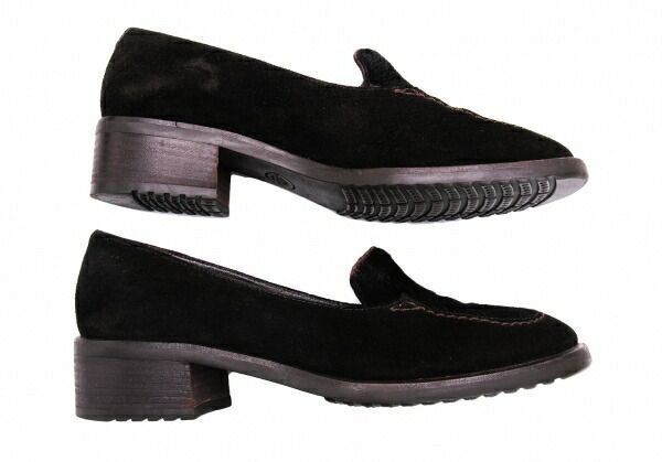 バリーBALLY ハラコ切替スエードローファー 黒茶他4（24位）