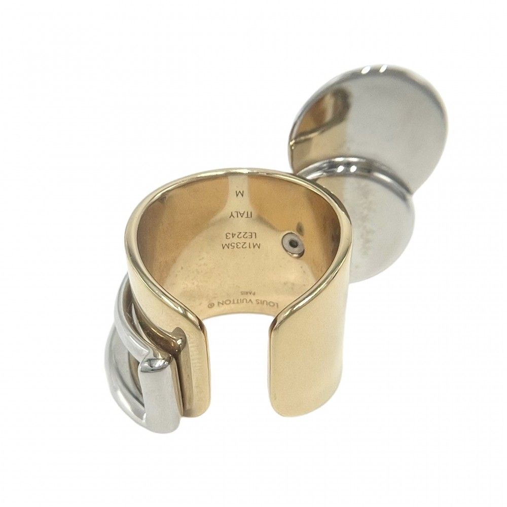 ルイヴィトン 指輪 メンズ モノグラムフラワー LV シンフォニーPM Mサイズ 小物 LOUIS VUITTON 約16号 M 1235 ゴールド シルバー 約19.3 g 品