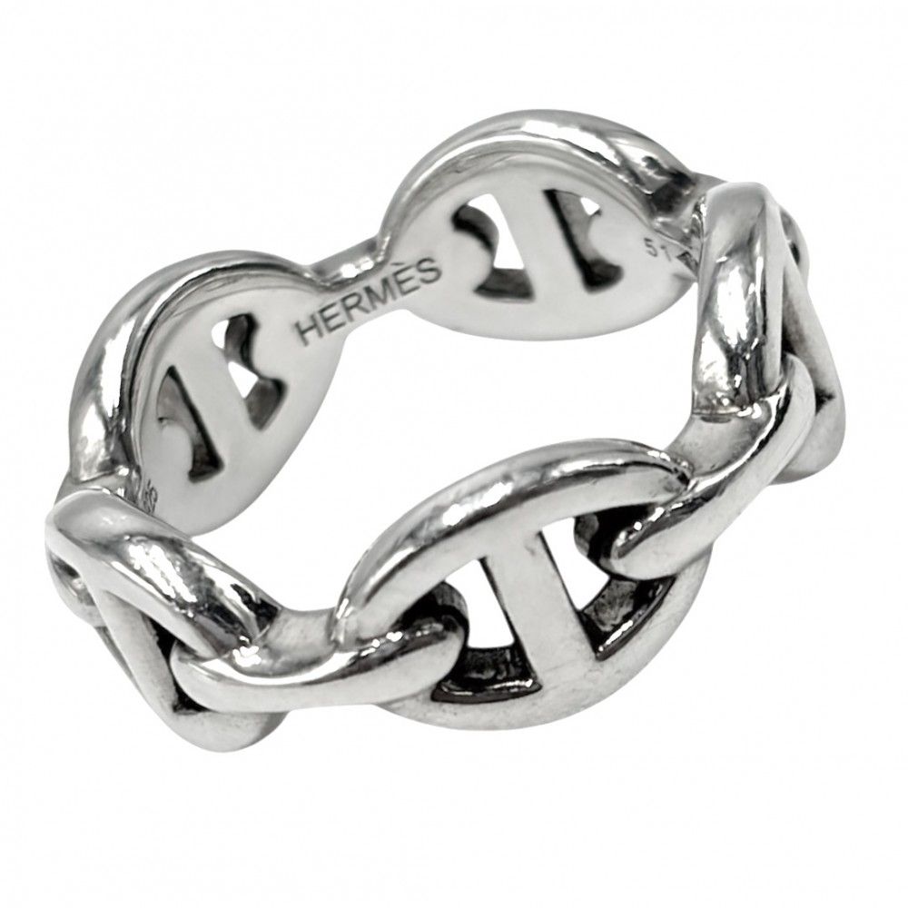 エルメス 指輪 メンズ シェーヌダンクル アンシェネ ジュエリー 小物 HERMES シルバー925 約11号 約5 5 g 品