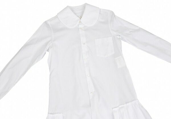 スカートドッキングシャツワンピース 白XS