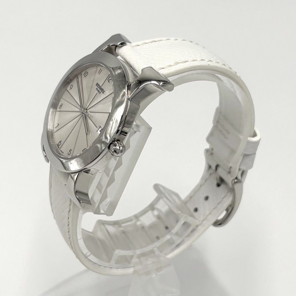 エルメス 腕時計 ユニセックス Hウォッチ ロンド ギョーシェ文字盤 革