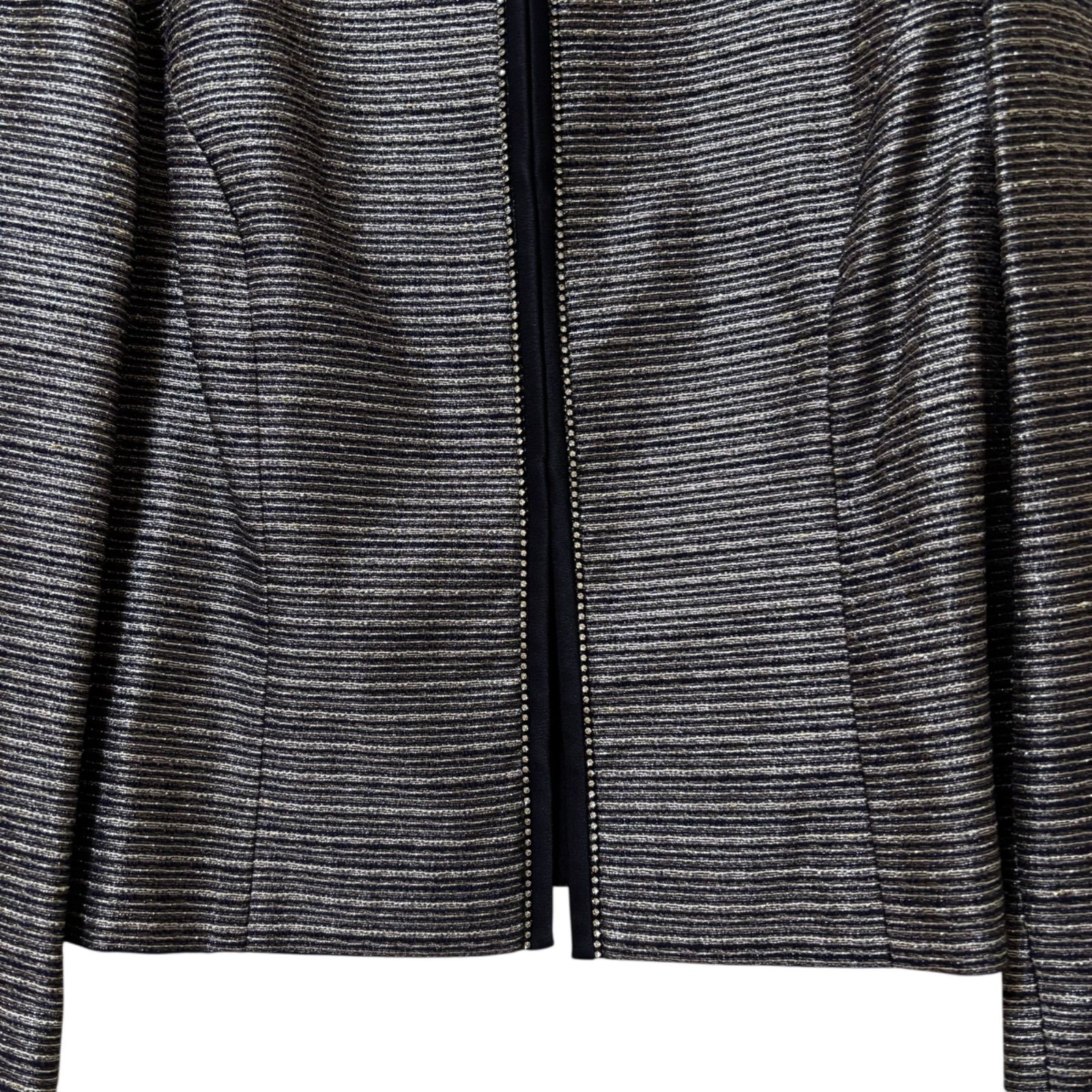 ZM1677 Yukiko Kimijima ユキコキミジマ ノーカラージャケット ラメ