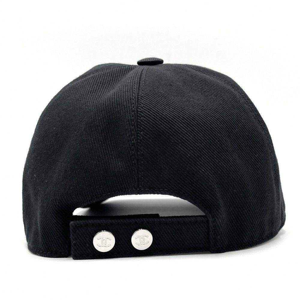 CHANEL 黒 ベースボールキャップ シャネル キャップ レディース ココマーク ベースボールキャップ
