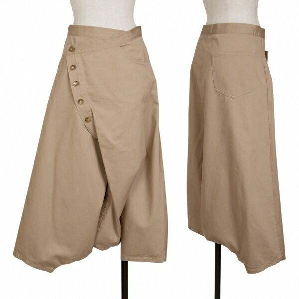 ストア ワイズY's コットンフロントラップスナップボタンサルエル