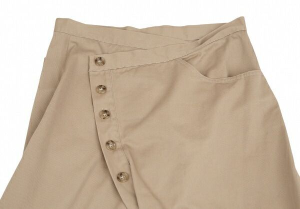 【新品タグ付き】Y's ワイズ ベージュ サルエルパンツ ストア ワイズY's コットンフロントラップスナップボタンサルエル