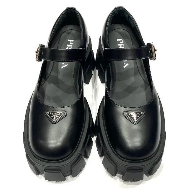 PRADA プラダ ブラッシュドレザー モノリス メリージェーン 24 cm