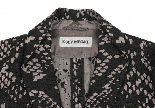 イッセイミヤケISSEY MIYAKE ポリコットンジャガード切り替えデザイン