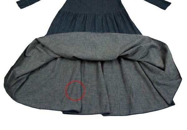 45rpm 45R バックボタンダンガリーデニムワンピース インディゴM位