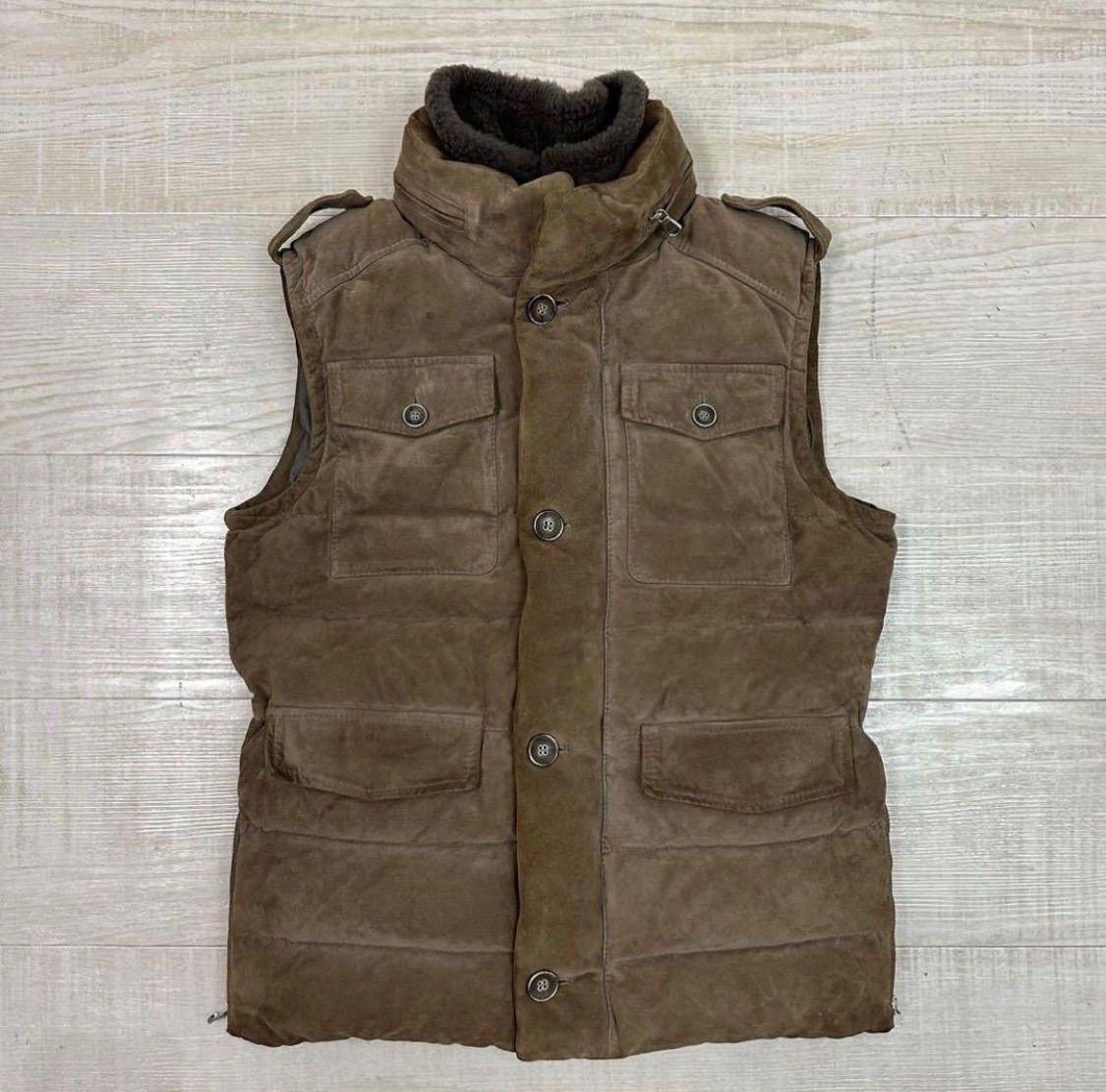 専用品 EMMETI エンメティ ムートンダウンベスト ファー切替 エンメティ / EMMETI / 切り替え ダウンベスト / ダウン × ムートン