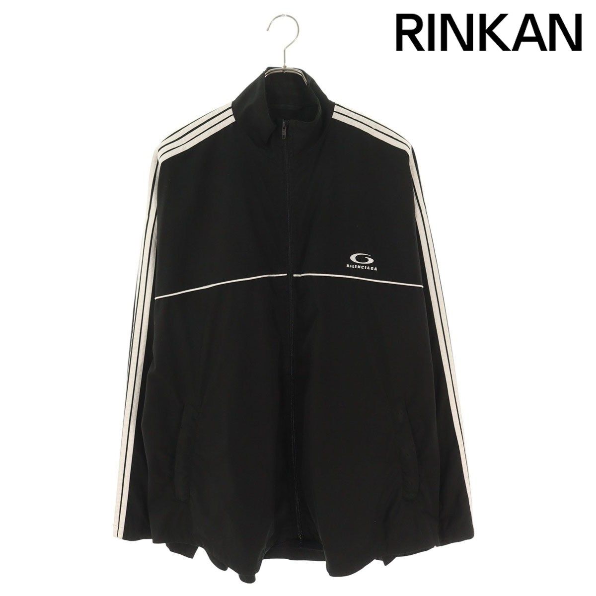 バレンシアガ 831361 TRO 31 ロゴ刺繍トラックジャケットブルゾン メンズ 44