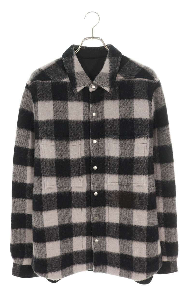 リックオウエンス 25 AW -WJP フランネル チェック アウターシャツブルゾン メンズ 50