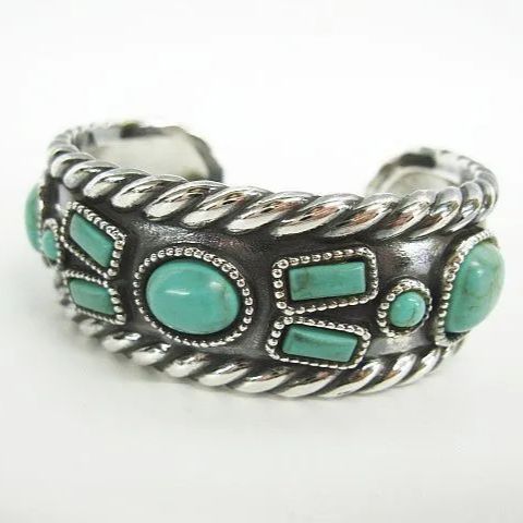 Philippe Audibert フィリップオーディベール バングル ブレスレット シルバー色 ターコイズ 重量約52.9 g LF 005-1212-1