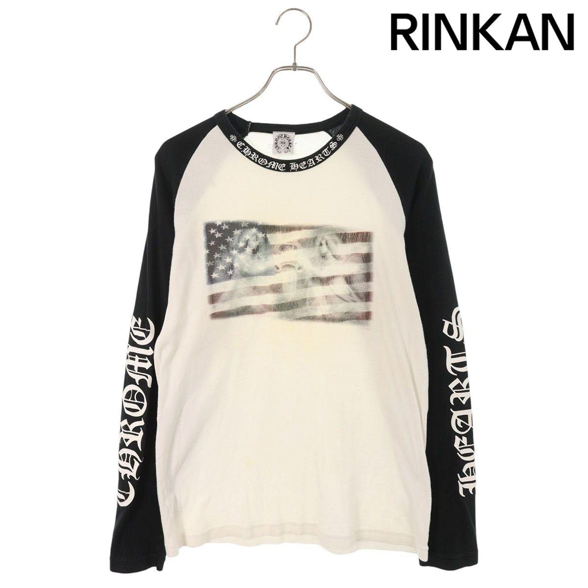 クロムハーツ CH L S 2 星条旗エンジェルプリント長袖カットソー メンズ