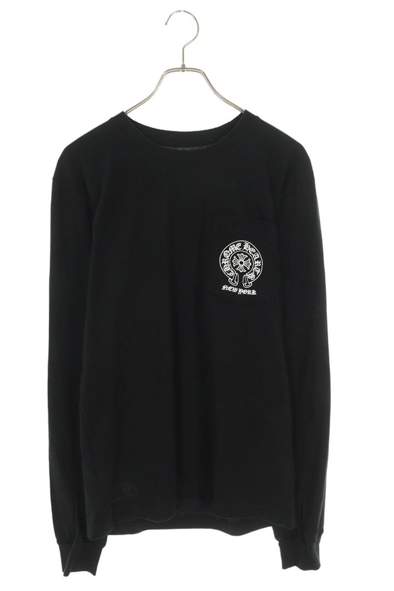 クロムハーツ CH L|S LTD ニューヨーク 袖フローラルクロスプリント長袖カットソー メンズ M