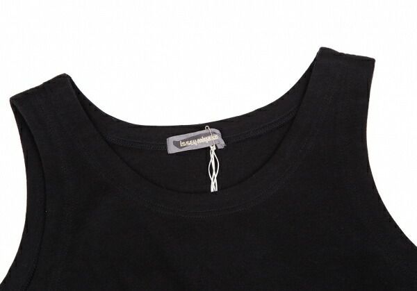 イッセイミヤケISSEY MIYAKEコットンベーシックタンクトップ 黒M 最高