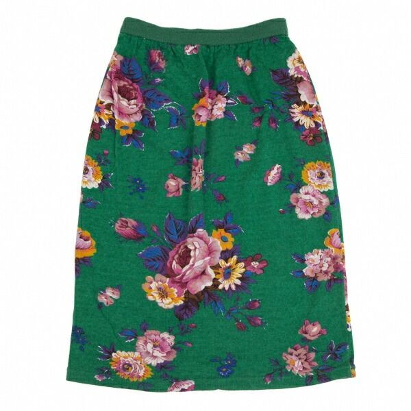 ケンゾーKENZO フローラルプリントニットスカート 緑他M - メルカリ