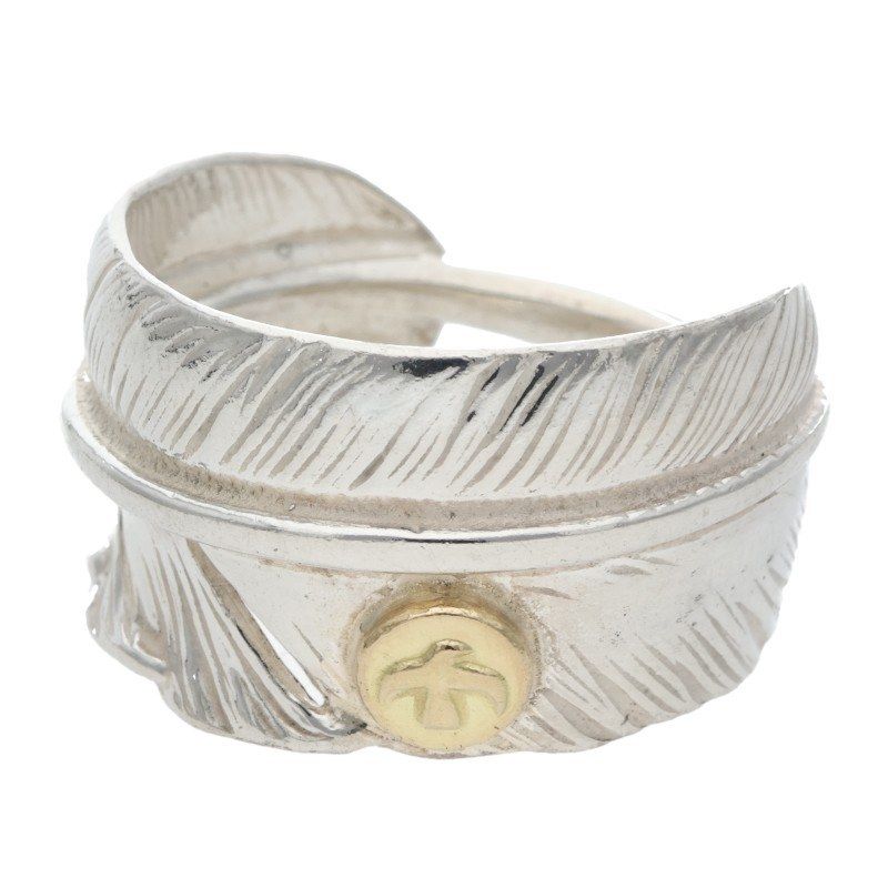 ゴローズ メタル付き特大フェザー リング メンズ 21号 - メルカリ