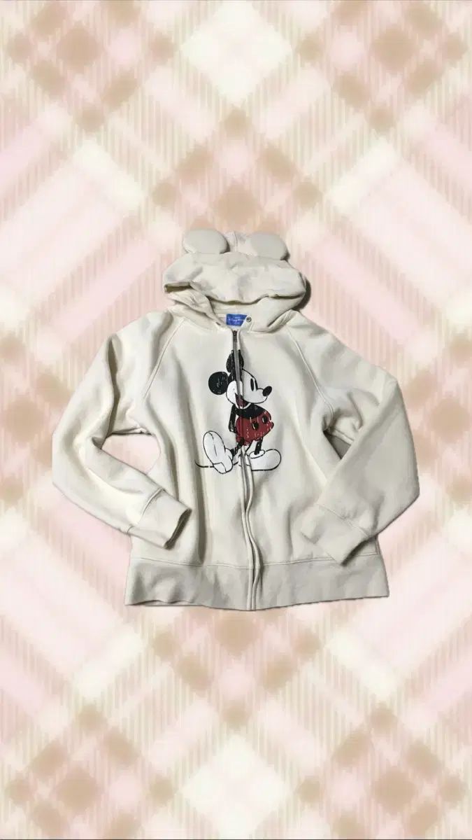 良い ディズニー ミッキーマウス フードジップアップ くま ラテ