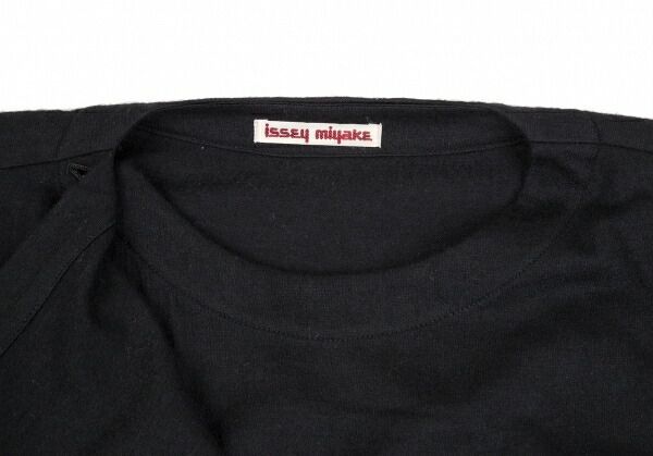 イッセイミヤケISSEY MIYAKE フロントドレープデザインカットソー 黒9