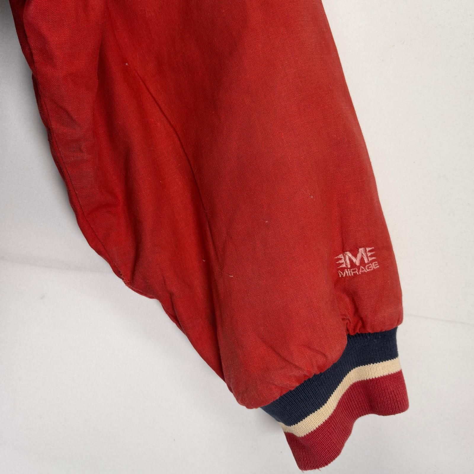 古着 MIRAGE スタジャン 大きいサイズ NFL ビックワッペンロゴデザイン