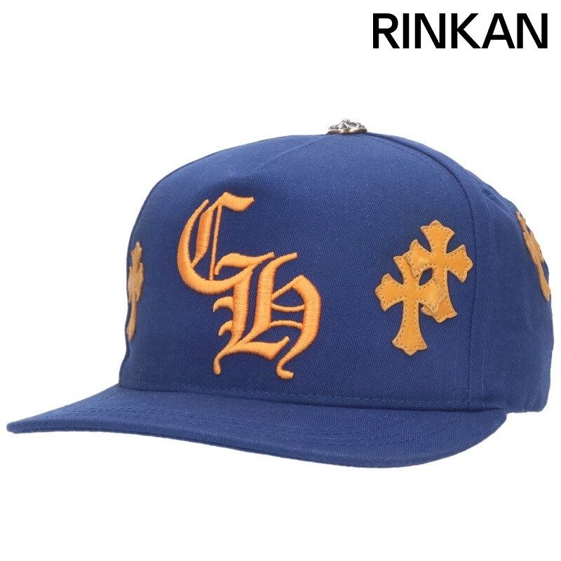 クロムハーツ CH HAT クロスパッチ付きCH刺繍ベースボール帽子 メンズ ONE SIZE