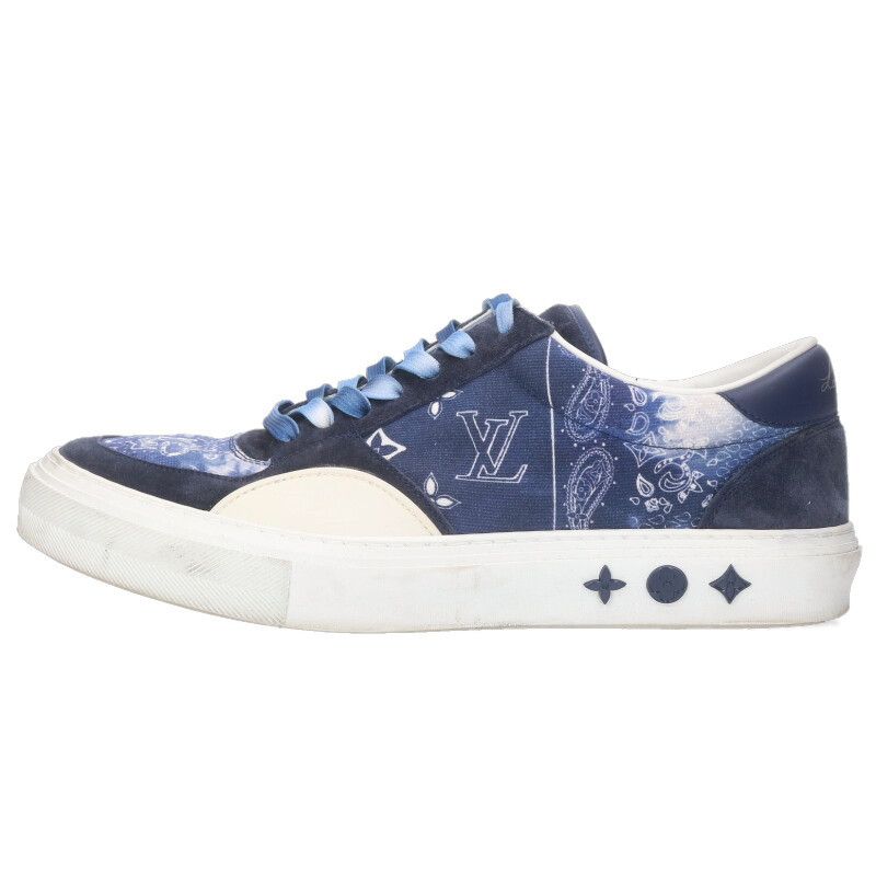 ルイヴィトン サイズ:7.5  LVオリ・ライン バンダナローカットスニーカー 中古 BS99 ルイヴィトン LVオリ・ライン バンダナローカットスニーカー メンズ