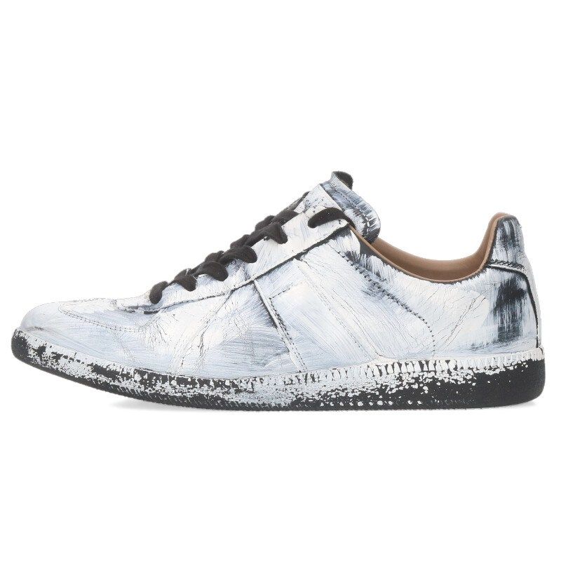 メゾンマルジェラ REPLICA ジャーマントレーナー ペンキ加工ローカット