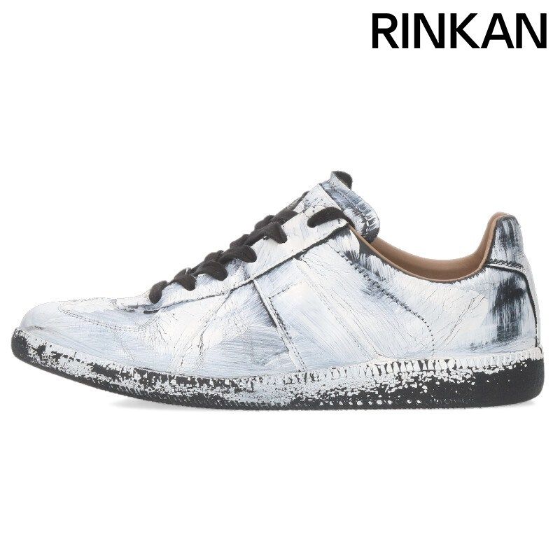 メゾンマルジェラ REPLICA ジャーマントレーナー ペンキ加工ローカット