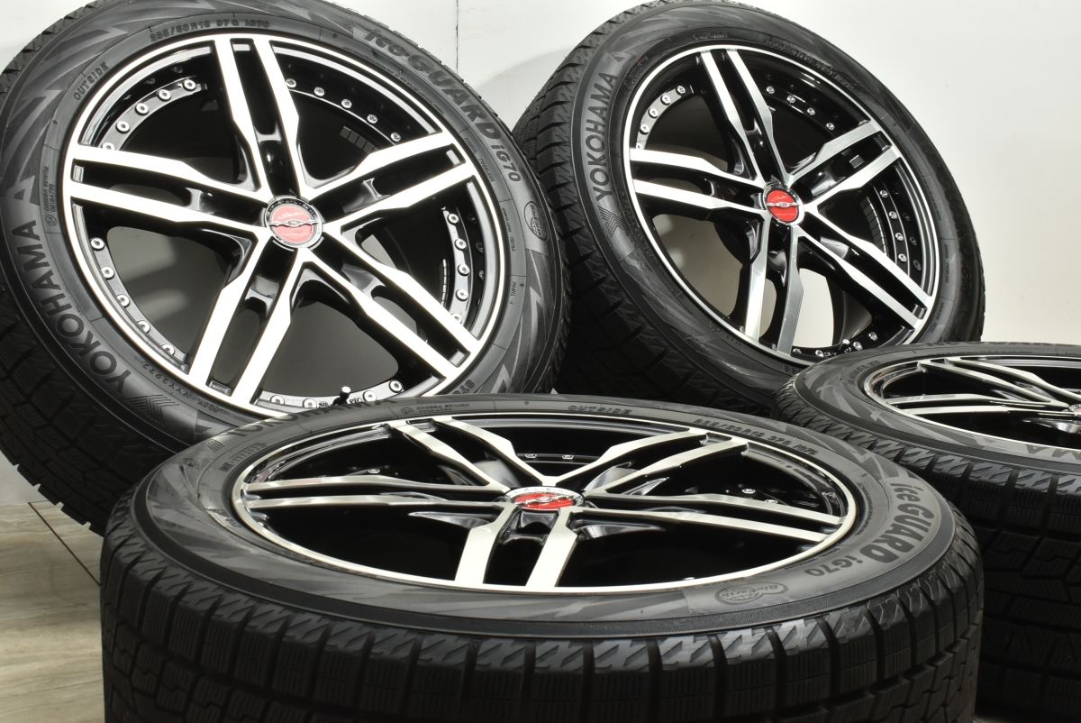 バリ溝 シャレン XF 55 18 in 8 J 38 PCD 114 3 ヨコハマ アイスガード iG 70 235 50 R アルファード ヴェルファイア アウトランダー