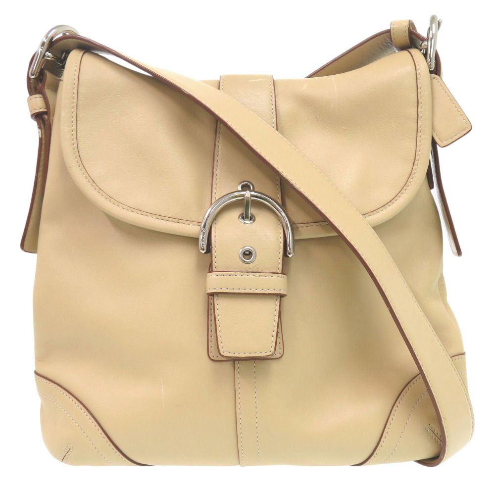 コーチ ソーホー スモール L 3 Q-9480 レザー ベージュ ショルダーバッグ 2098 COACH