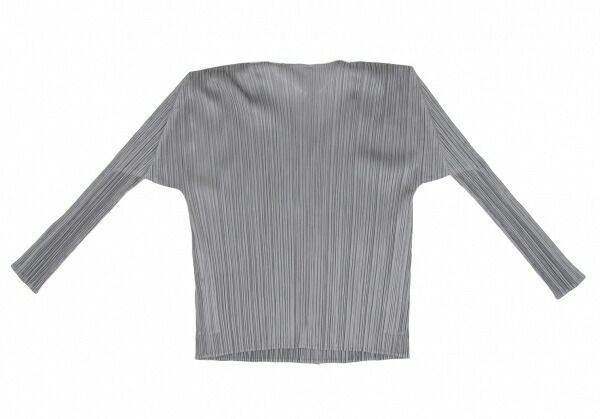 プリーツプリーズPLEATS PLEASE ノーカラーボタンレスカーディガン