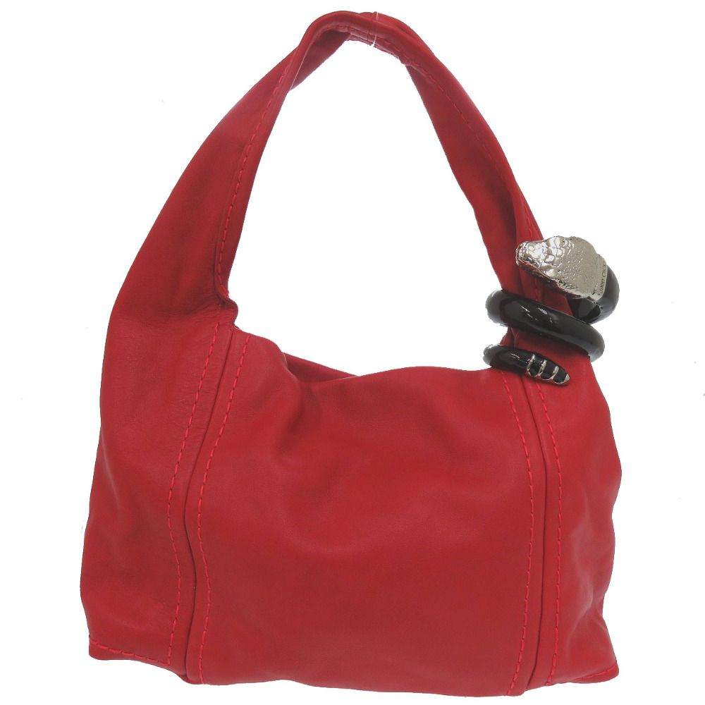 ジミーチュウ サバ ホーボーバッグ スネイク レザー レッド ショルダーバッグ 1820 JIMMY CHOO