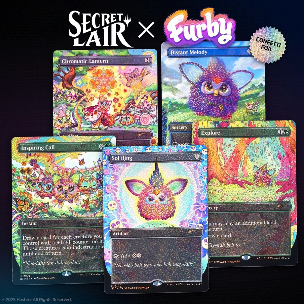 Secret Lair x Furby Doo-ay Noo-lah Confetti Foil Edition​