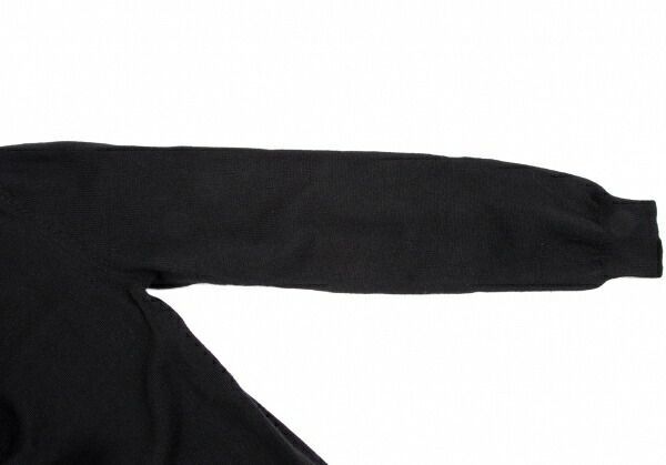 コムコム コムデギャルソンCOMME des GARCONS ボンボン装飾ニットカーディガン 黒SS