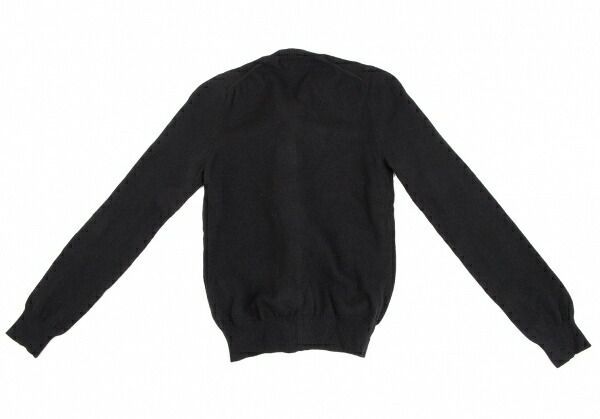 コムコム コムデギャルソンCOMME des GARCONS ボンボン装飾ニットカーディガン 黒SS