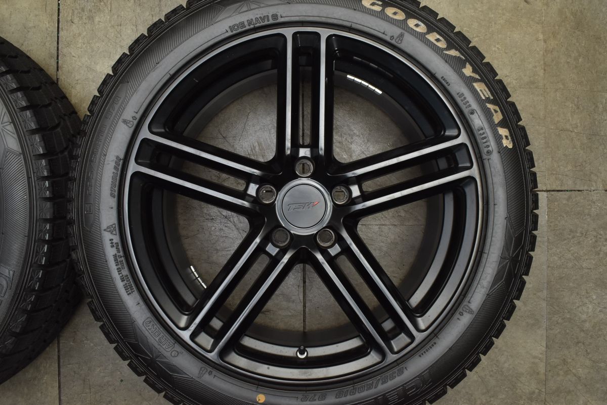  交換用に TSW Chapelle 18 in 8 5 J 30 PCD 114 3 グッドイヤー アイスナビ6 235 50 R フォード マスタング カスタム用に 18インチ タイヤ ホイールセット