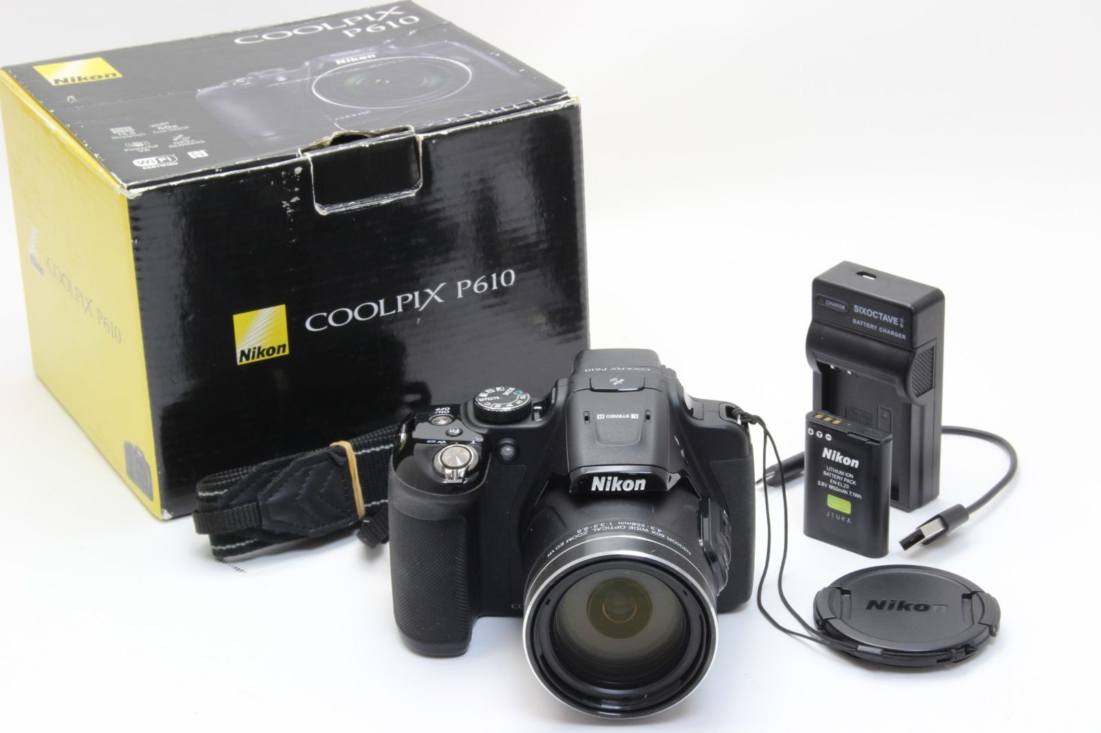 AB+ (良品) Nikon ニコン COOLPIX P610 ブラック 初期不良返品無料 12