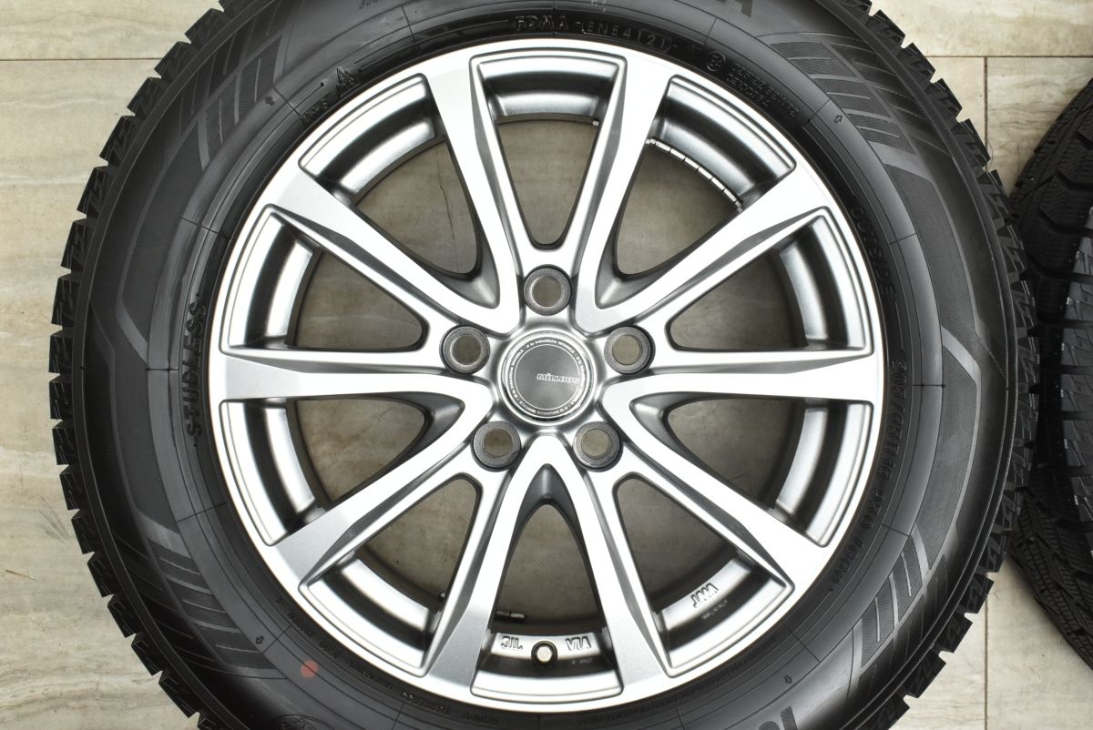  バリ溝 ミルアス 16 in 6 5 J 48 PCD 114 3 ヨコハマ アイスガード iG 60 205 65 R ヤリスクロス スタッドレス 交換用 16インチ タイヤ ホイールセット